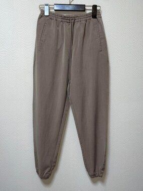 Beaunie Beige Jogger Casual Pants Elastic Waist